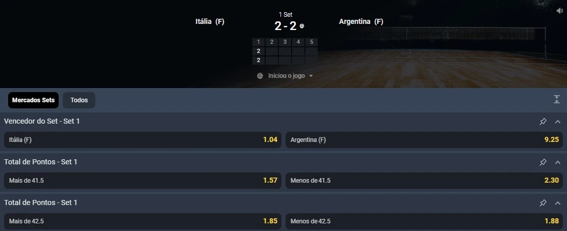 O site de apostas com as melhores odds de volei