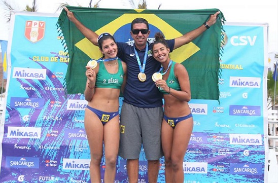 Carol Sallaberry e Larissa Vasconcellos conquistam o ouro no Sul-Americano sub-21 de vôlei de praia