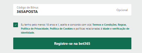 Bet365 cadastro