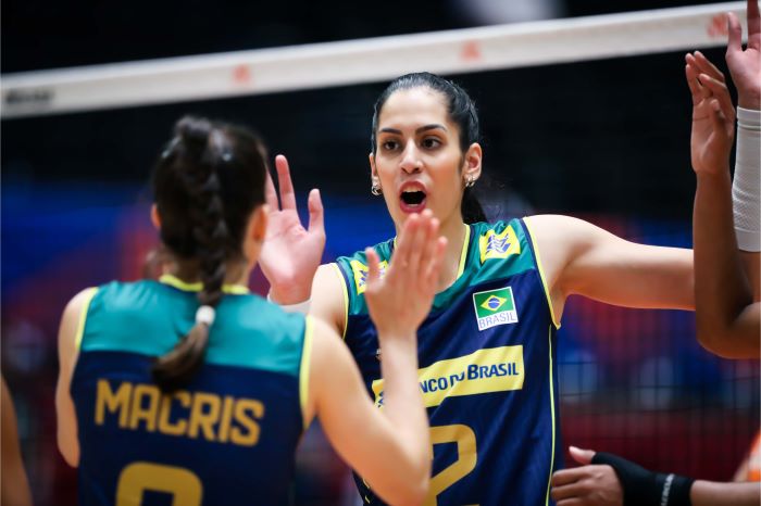 No vôlei feminino, Brasil vence República Dominicana no tie break