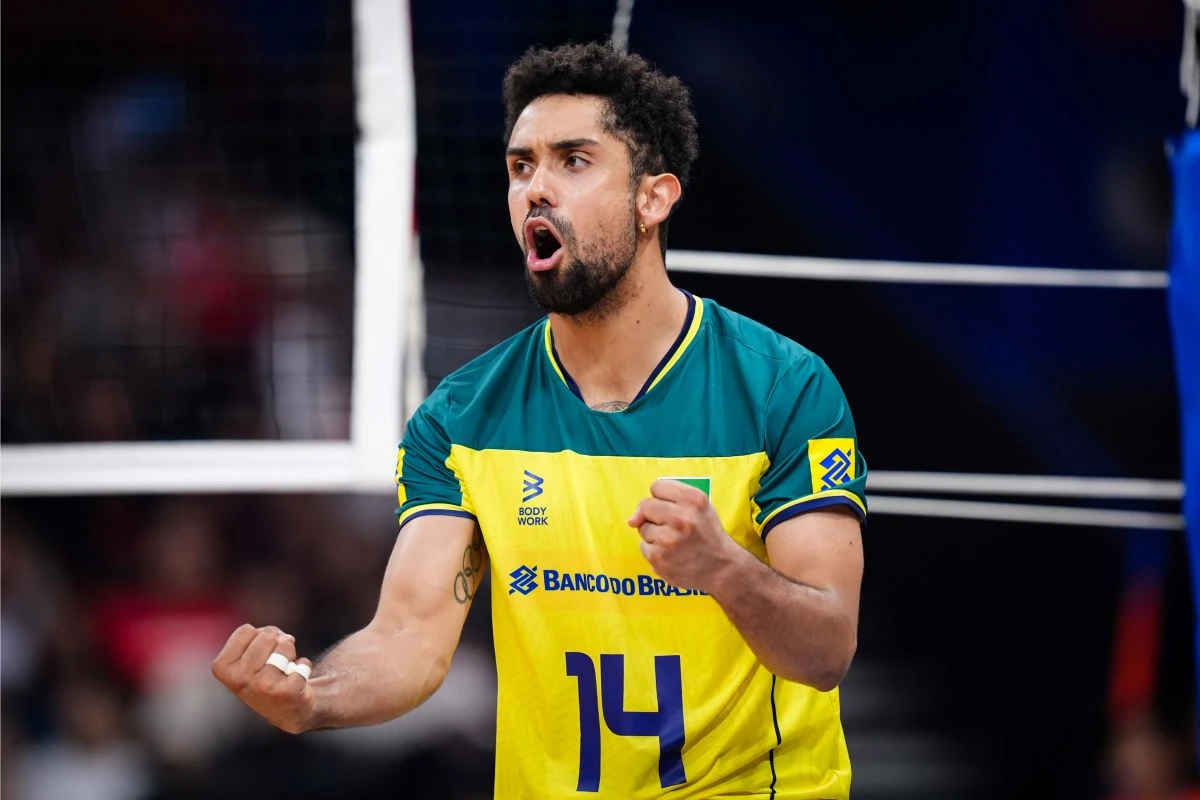Cachopa em ação pelo Brasil na VNL