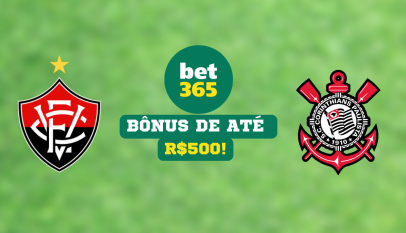 Vitória x Corinthians R$500 em bônus na bet365 com o código BDCBONUS