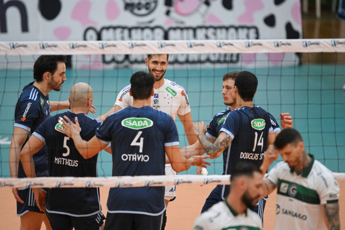 Sada Cruzeiro, de Otávio, venceu Saneago/Goiás por 3 sets a 0