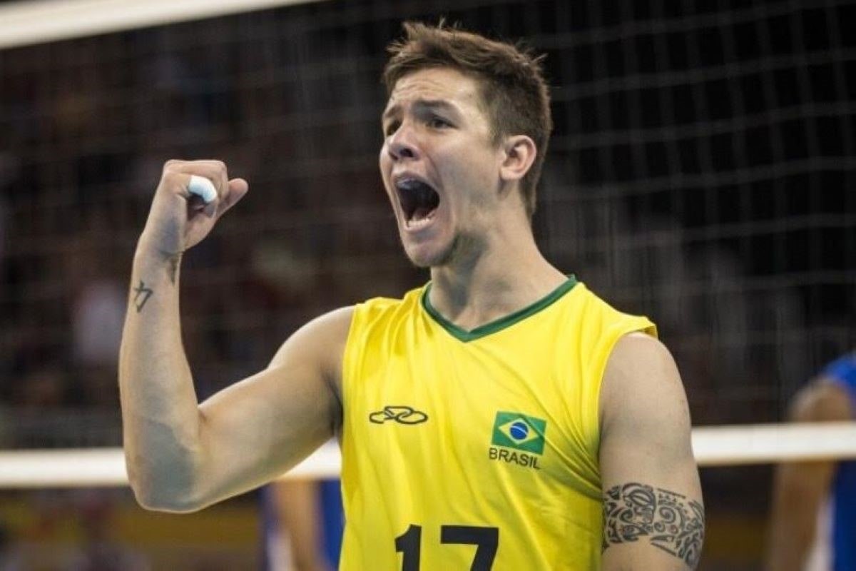 Murilo Radke em ação pela Seleção