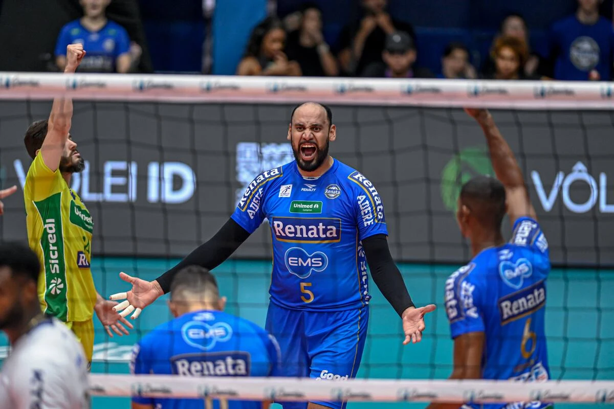 Vôlei Renata, com o apoio de Maurício Borges, enfrenta o Sesi pela reedição da última decisão da Superliga