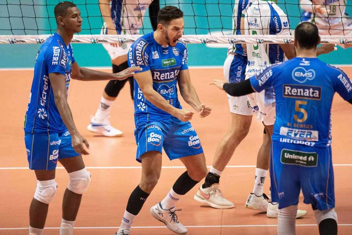 Vôlei Renata vence o Joinville e volta para o G3