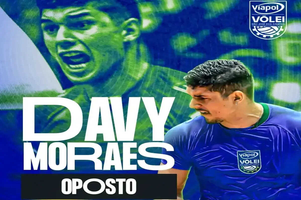 O São José anunciou a contratação do oposto Davy Moraes, que chega para a disputa do Campeonato Paulista e da Superliga