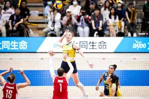 Julia Bergmann marcou 22 pontos na vitória por 3 sets a 1 sobre a Polônia