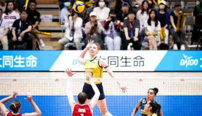 Júlia Bergmann marcou 22 pontos na vitória por 3 sets a 1 sobre a Polônia