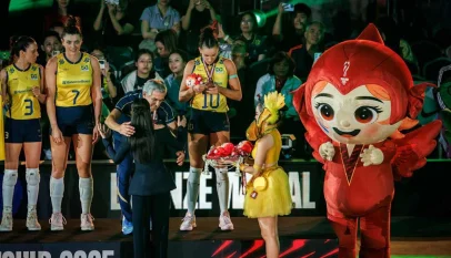 Zé e Gabi no pódio do Mundial
