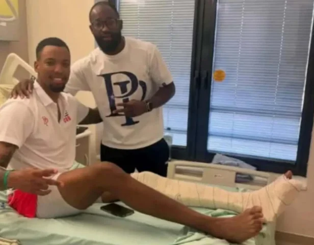 Concepcion sofreu dupla fratura na perna esquerda