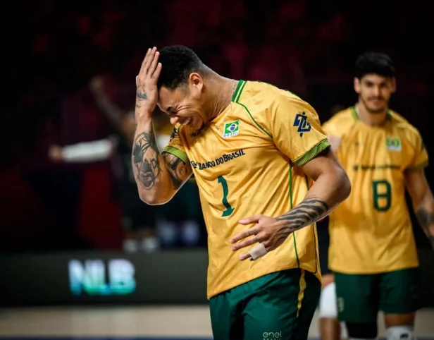 Brasil cai para a Eslovênia e sai da zona de classificação da VNL