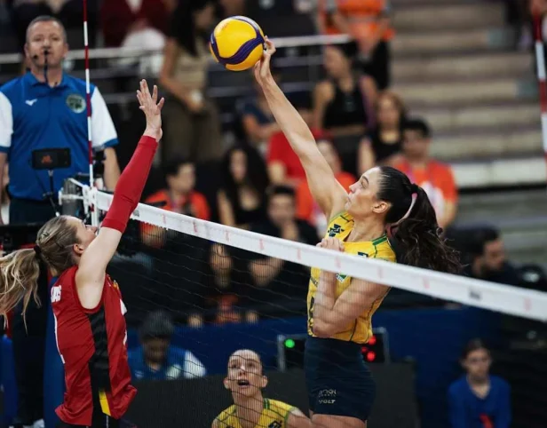 Brasil sofre mais que o esperado, mas vence a Bélgica e segue invicto na VNL