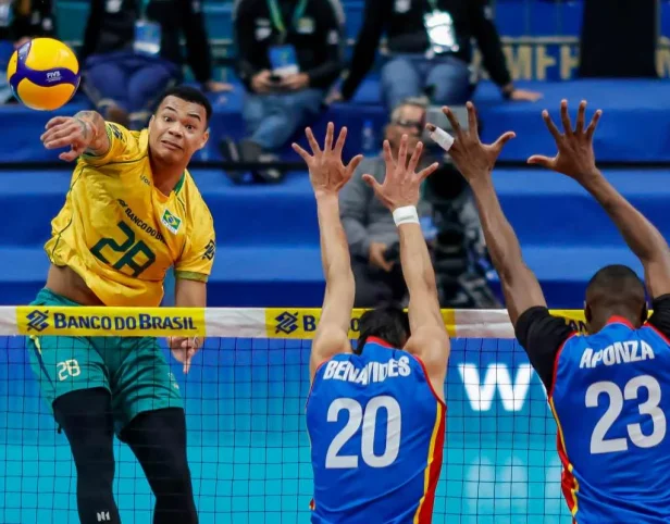 Brasil faz 10 aces, vence a Colômbia e mantém 100% no Sul-Americano Masculino
